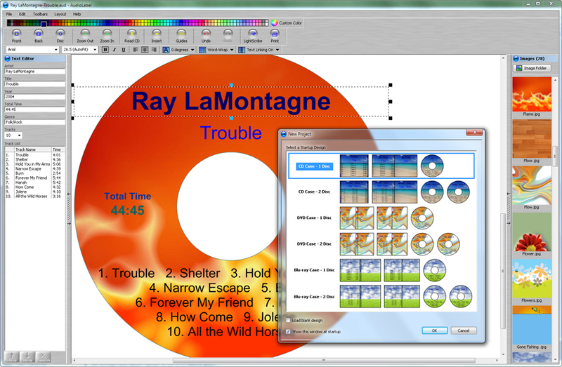 AudioLabel CD Labeler Screenshot